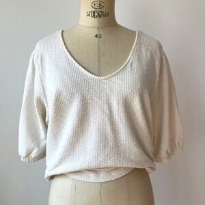 B. Young Scoop Neck Tie Back Blouse